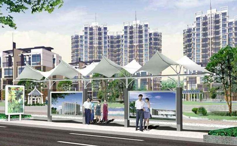 安徽海德思公交站臺(tái)膜結(jié)構(gòu)車棚
