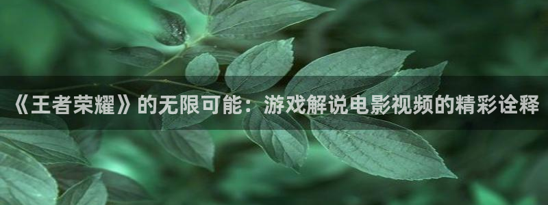 奇优影院手机版免费高清电视剧在线观看绿心：《王者荣耀》的无限可能：游戏解说电影视频的精彩诠释